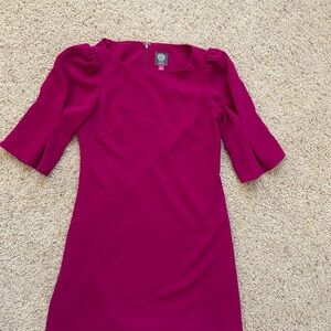 Vince Camuto Fuchsia Long Sleeve Dress